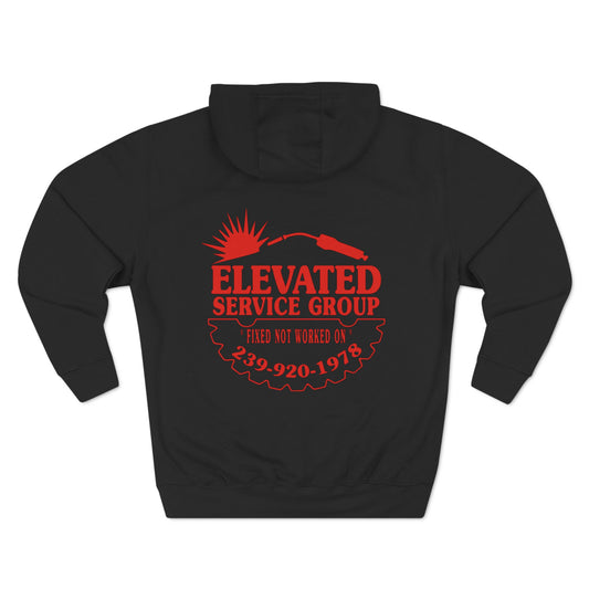 Elevated Service Group Logo Hoodie — Black Fleece Workwear