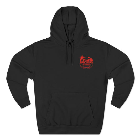 Elevated Service Group Logo Hoodie — Black Fleece Workwear