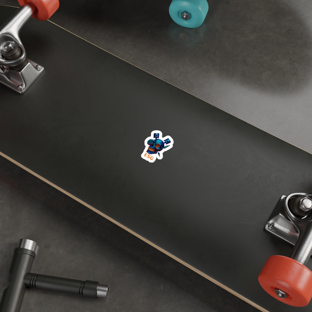 Elevated Skull Die-Cut 2"