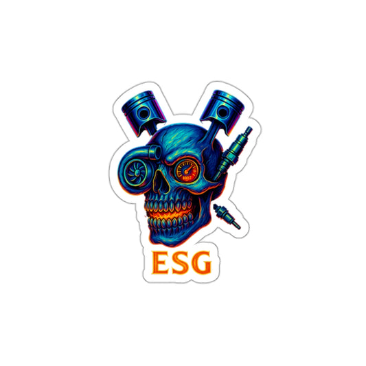 Elevated Skull Die-Cut 2"